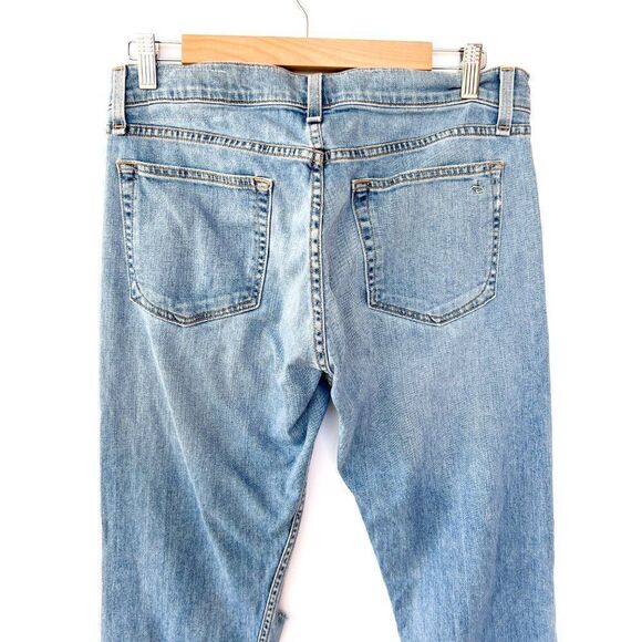 Rag & Bone Medium Wash Standard Issue Fit 1 Skinny Leg Distressed Denim Jeans 32 - Picture 7 of 8
